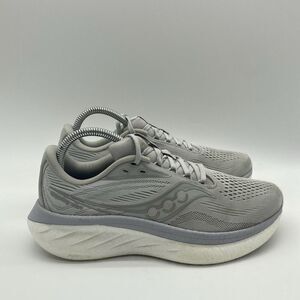 Womens Size 8 Saucony Ride 18 Gray Running Athletic Shoes Sneakers S11000-103